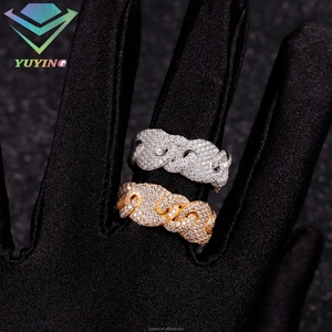 Anillos Yy Rts con Incrustaciones de Moissanita Estilo Hiphop, Pasan el Test de Diamantes, Plata de Ley 925, Joyería Fina para Hombre - Product Image 5