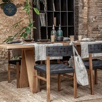 Ensemble table et chaises de salle à manger 4 places en bois massif style vintage Wabi-Sabi, assemblage requis, mobilier de maison
