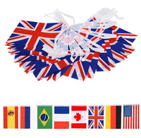 Guirlande de drapeaux de pays du monde, fanions personnalisés pour festivals sportifs nationaux, en tissu non tissé, double couture