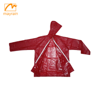 Coupe-vent en PVC rouge pour femme, veste d'extérieur, imperméable, 2019