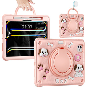 2024 trẻ em dễ thương silicon trường hợp đối với <span class=keywords><strong>iPad</strong></span> <span class=keywords><strong>Pro</strong></span> M4 2024 11 inch Tablet trường hợp 360 độ xoay - Product Image 3