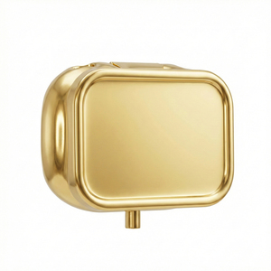 Boîte à pilules de luxe en métal entièrement ornée de strass, porte-clés plaqué or, organisateur de médicaments en cristal, étui à 2 compartiments en ABS de qualité alimentaire - Product Image 4
