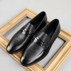 Chaussures habillées en cuir véritable sur mesure pour hommes, de haute qualité, à enfiler, à bout pointu, pour mariage et affaires, en cuir de vachette véritable, antidérapantes et respirantes - Product Image 4