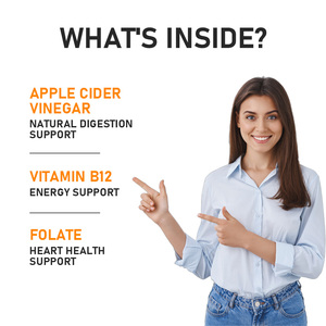 Gomitas de Vinagre de Sidra de Manzana con Vitamina B12 ACV de Fábrica, 60 Unidades, Suplemento para la Salud de la Piel, Regula el Tránsito Intestinal - Product Image 3