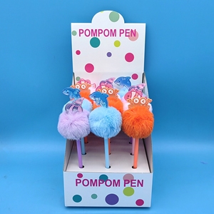 Soododo xdbg0109 mới lạ động vật biển Pom Pom bút sáng tạo sinh viên Fluffy cá heo viết văn phòng phẩm phim hoạt hình động vật dễ thương bút - Product Image 3