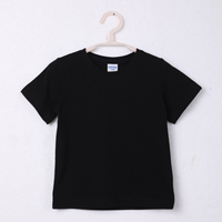 Haute qualité100 % coton 210gsm poids lourd enfants t-shirts LOGO personnalisé blanc surdimensionné manches col rond hommes t-shirts Solidpattern