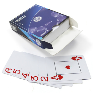 Cartes à Jouer Personnalisées avec Logo Imprimé, 100% Plastique Enduit, Étanche, pour le Poker Arabe, Écologiques, Durables, pour la Famille - Fabricant - Product Image 1