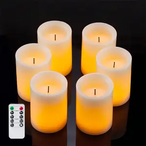 WANHUA candle supplier battery operated money custom shape led candles with crystals
