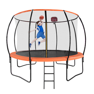 Trampolino rotondo da esterno grande da 8 piedi/10 piedi/12 piedi <span class=keywords><strong>per</strong></span> <span class=keywords><strong>bambini</strong></span> che saltano il letto del trampolino con telaio da basket <span class=keywords><strong>per</strong></span> <span class=keywords><strong>bambini</strong></span> in vendita - Product Image 3