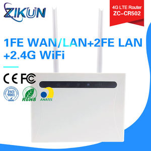 เราเตอร์ Zikun รุ่นใหม่ ZC-CR502 4G LTE พร้อมพอร์ต 1FE WAN/LAN+2FE LAN รองรับ 2.4G WIFI ใส่ซิมการ์ด สำหรับ FTTH - Product Image 4