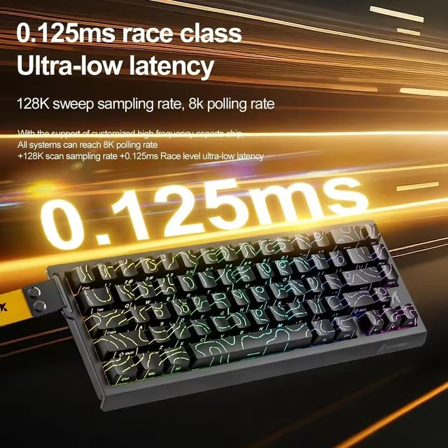 X68HE Magnetic Mechanical Keyboard 8K Low Delay E-Sports Gaming Keyboard RGB 0.01mm RT Accuracy PC Accessories Gift