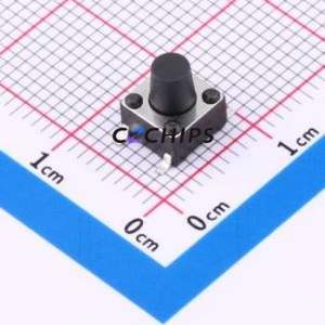 BX-TS-26-667TT Tactile Switch SMD-4P,6x6mm Switch Single Pole Single Throw Round Button 2.6N Vertical Mount - Product Image 1