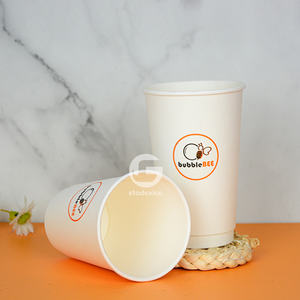 แก้วกระดาษสองชั้นคุณภาพสูงแบบกำหนดเองสำหรับเครื่องดื่มร้อน น้ำผลไม้ กาแฟ - Product Image 6