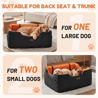 Modèle 2027 Nouveau 2026-04 Lit de voiture pour animaux de compagnie à deux places en tissu Oxford 420D pour chats et chiens sur le siège arrière