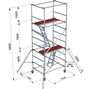 6m electric scaffolding aluminum scaffolding lifting scaffolding