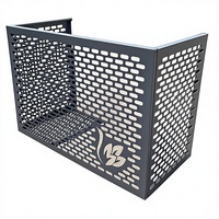 Cubierta de Aluminio para Aire Acondicionado, Diseño Personalizado, Protección de Privacidad para Exteriores, Resistente a la Intemperie, Fácil de Montar