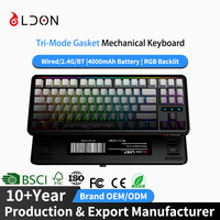 Teclado Mecánico Inalámbrico LX87 con 75% de Teclas, USB Tipo-C, Intercambiable en Caliente, RGB, 88 Teclas, Aleación de Aluminio, Nuevo