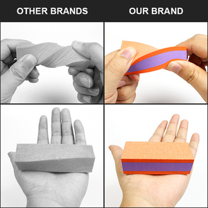 Outil à ongles papier de verre double face bloc de tampon à ongles éponge orange douce lime à ongles - Product Image 5