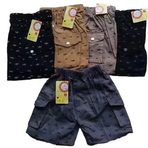 Multiple patterns 2024 Kids Baby Boys' Casual Summer Shorts Embroidered Printed cotton Pants with Mid-Elastic Waist Closure