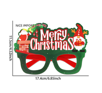 Lunettes de fête de Noël en PVC style lettre joyeuse, décorations de Noël, lunettes de dessin animé pour enfants