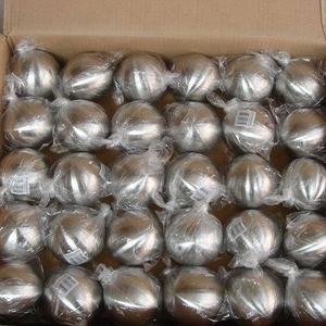 Sphère creuse en acier inoxydable de taille complète, finition mate brossée - Product Image 6