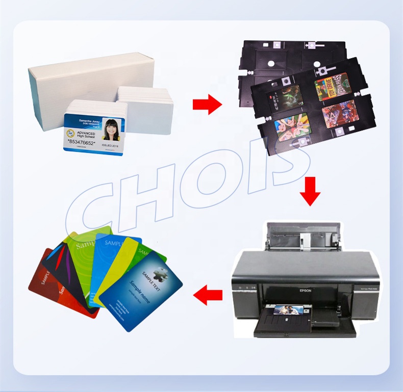 Epson L8058対応 PVCカードトレイ (IDカード印刷用) - ブラック 302