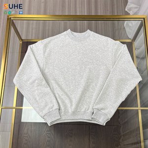Sweat-shirt en molleton de coton pour femme SUHE, col rond, brodé, écologique, classique, manches longues, pull court, décontracté - Product Image 5