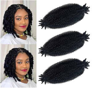 <span class=keywords><strong>ผม</strong></span>ถักเปียแบบสปริงแอฟโฟร คิงกี้ เคอร์ลี่ สำหรับถักโครเชต์  แบบ 4C เส้น<span class=keywords><strong>ผม</strong></span>สังเคราะห์แบบเส้นเดียว - Product Image 1