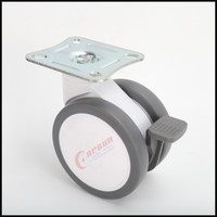 Prix usine de haute qualité 3/4/5 pouces roulette médicale lit d'hôpital avec frein