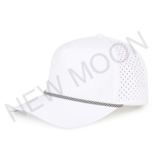 Custom 100% Polyester 5 Panel Mesh Back Trucker <b>Hat</b> Quick Dry Waterproof Laser Cut Hole Perforated High Performance Golf <b>Hat</b> - Product Image 2
