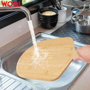 <span class=keywords><strong>Pala</strong></span> para pizza de bambú WOQI, tabla para pizza de madera lisa y tabla para cortar pizza con 8 ranuras, accesorios para horno de pizza al aire libre. - Product Image 6