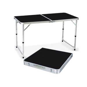 Tavolo da <span class=keywords><strong>Campeggio</strong></span> e Picnic Pieghevole in Alluminio Leggero Portatile 1,2m 4ft Arredamento da Esterno Uso Generale Design Moderno 2 Posti - Product Image 1