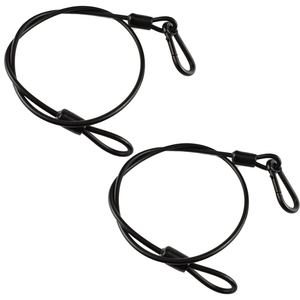 Câble en acier flexible <span class=keywords><strong>de</strong></span> 5/32 po, câble <span class=keywords><strong>de</strong></span> sécurité robuste, revêtement vinyle, 7x7, extrémités bouclées en acier inoxydable, corde métallique avec mousqueton - Product Image 1