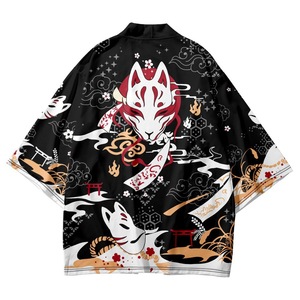 Kimono Tradicional Japonés para <span class=keywords><strong>Hombre</strong></span> con Estampado <span class=keywords><strong>de</strong></span> Dragón, Abrigo <span class=keywords><strong>de</strong></span> Anime con Frente Abierto para Halloween, Capa <span class=keywords><strong>de</strong></span> Poliéster - Product Image 2