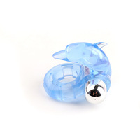 Anneau vibrant Yingfeini Bullet Dolphin, manchon vibrant externe en cristal pour homme, anneau de verrouillage pour couples, plaisir en chambre, flirt
