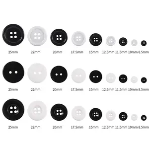 Cổ Tròn Hai Hoels Bốn Hoels Nhựa Quần Áo Làm Việc Nút Tùy Chỉnh Áo Sơ Mi Đầy Màu Sắc Nút Nhựa Cho Phụ Nữ Ăn Mặc - Product Image 1