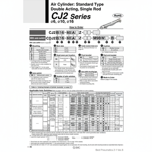SMC Pneumatics Air Cylindre CDJ2E10-30Z-B Pièces Pneumatiques - Product Image 1