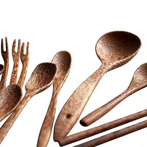 Wholesale Sustainable Vintage Plant Pattern <b>Wooden</b> Teaspoon 5.8 Inch Small Spoons Honey Jam Condiments Dishwasher Safe Kitchen - Product Image 1