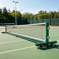 Red de Pickleball Portátil con Ruedas, Plegable, de Tubo Galvanizado, Estructura Robusta e Impermeable, Nivel Profesional para Torneos