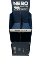 Support d'affichage en papier sur pied avec installation rapide, conception personnalisée pour les présentoirs de magasin