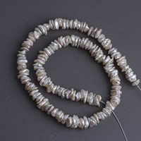 Perles Keshi d'eau douce AAA à fort lustre, 7-9 mm, pétales baroques sans noyau, brin de 15 pouces, perles en vrac percées au centre