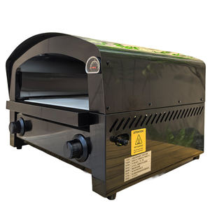 Four à pizza à <span class=keywords><strong>gaz</strong></span> extérieur de 16 pouces en acier inoxydable noir de conception autoportante de qualité supérieure à vendre - Product Image 2