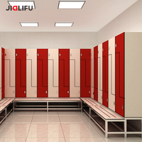 Casier HPL de haute qualité, étanche, en phénolique, en forme de Z, pour salle de sport, avec banc, armoire de vestiaire