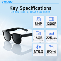 Lunettes Intelligentes H03 Neuves avec Caméra 800W, Transfert WIFI, Contrôle par Geste, ChatGPT pour Hommes et Femmes, Lunettes IA Intelligentes pour l'Extérieur