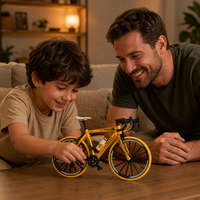 Modèle de vélo de course en alliage, miniatures de vélo de course à guidon bombé, modèle réduit en métal moulé sous pression, objet de collection, décoration, cadeau pour enfants