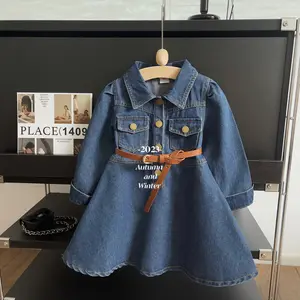 Rarewe Meisjesjurken Nieuwe Jeansrokken Kinderlentekleding Prinses Denim Jurken Voor 3-8 Jaar Oud