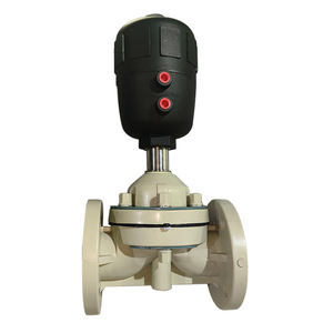 Válvula de Diafragma Neumática Sanitaria con Brida PPH para Fondo de Tanque, Válvula de Plástico para Medios a Temperatura Normal, Aplicación General - Product Image 2
