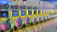 코인 운영식 최신 어린이용 총 쏘기 게임 HD LCD 레이싱 시뮬레이터 비디오 아케이드 오락기 (카드 발급 기능 포함, FEC용)