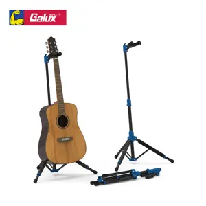 GS-210 Galux 수직 바닥 휴대용 기타 악기 조정 가능한 접이식 기타 스탠드