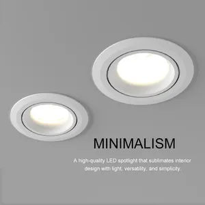 Hot Aluminum Adjustable Angle Embedded LED Ceiling Spotlights 5W 9W Ceiling Spotlight For Indoor Use